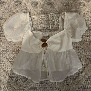 White crop top